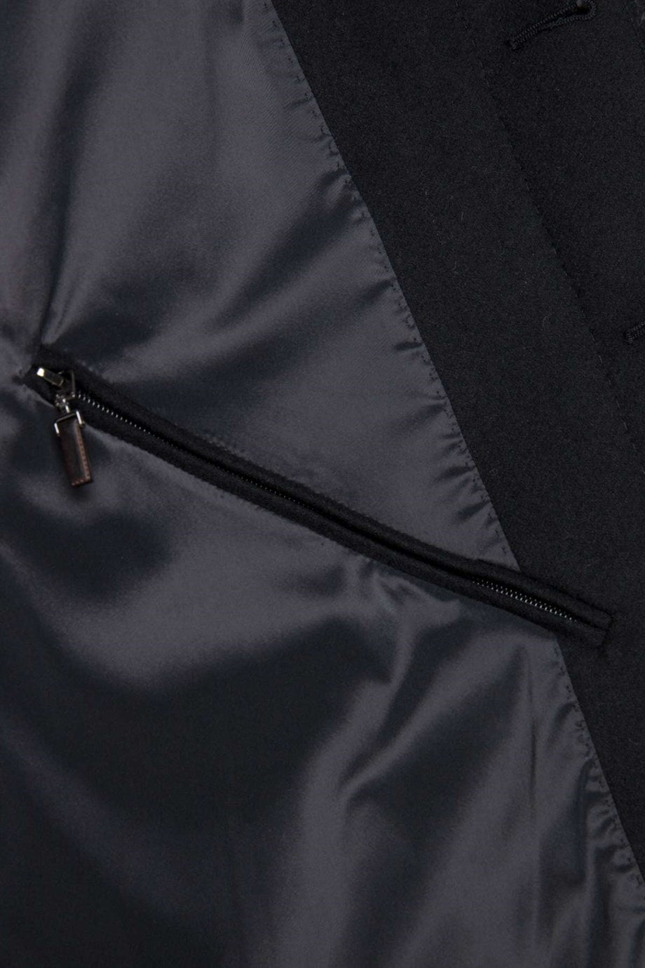 Siyah Yün Kaşmir Palto - Image 5