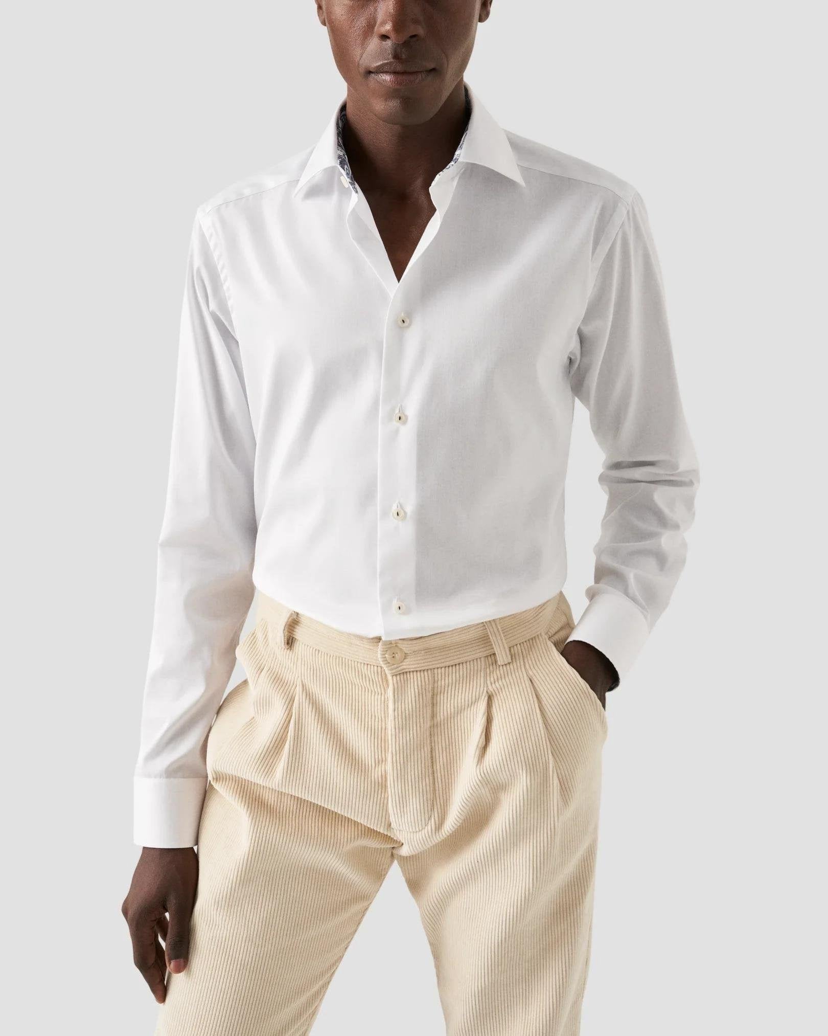 Beyaz Signature Twill Pamuk Gömlek