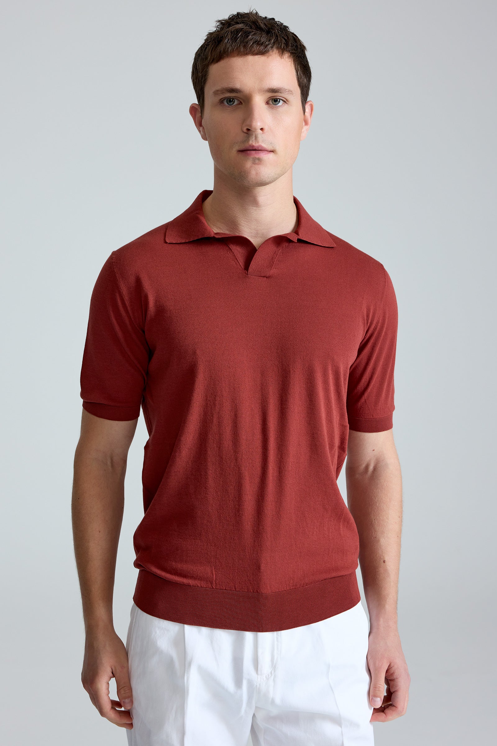 Bordo Doriani Polo Yaka Pamuk Triko
