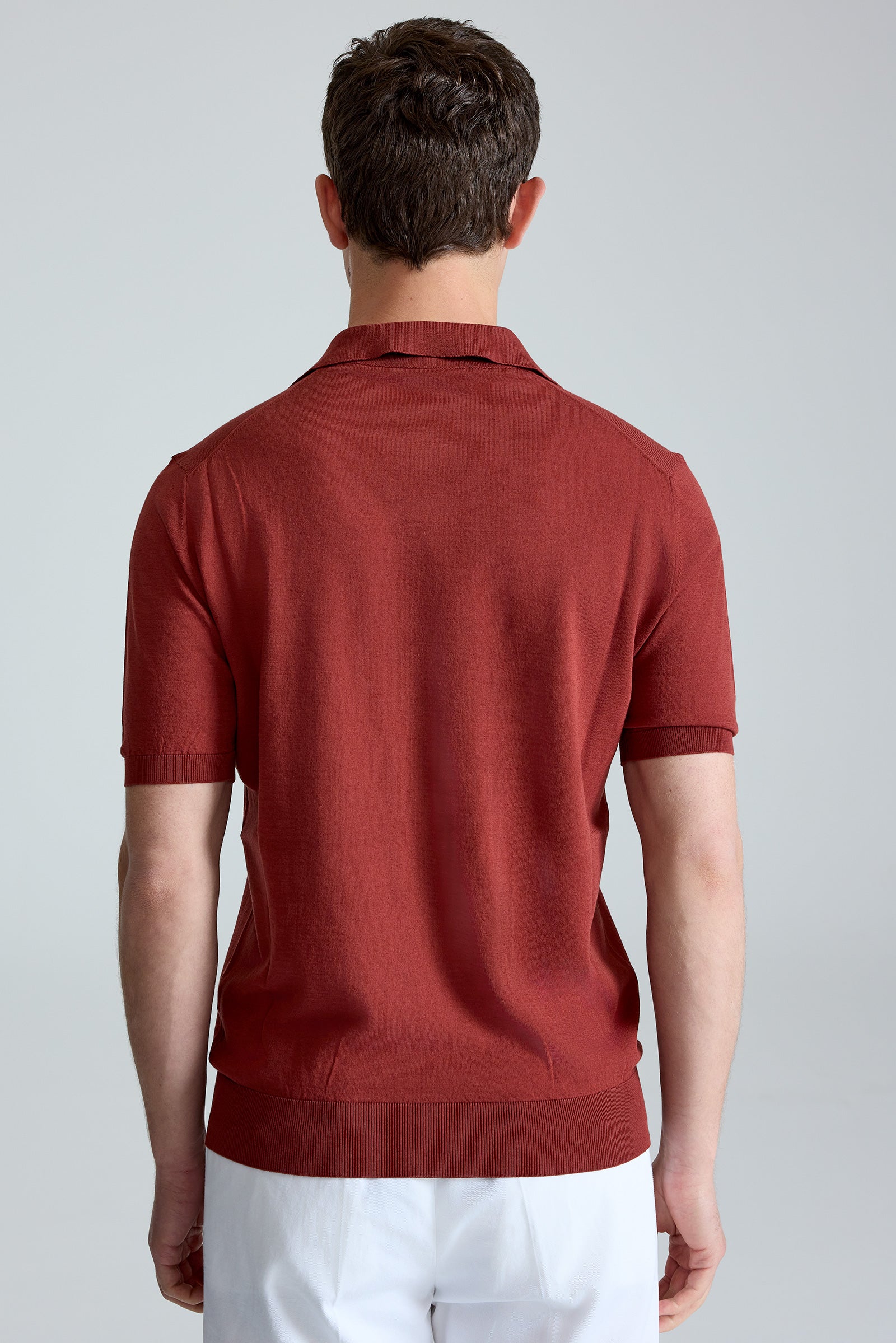 Bordo Doriani Polo Yaka Pamuk Triko