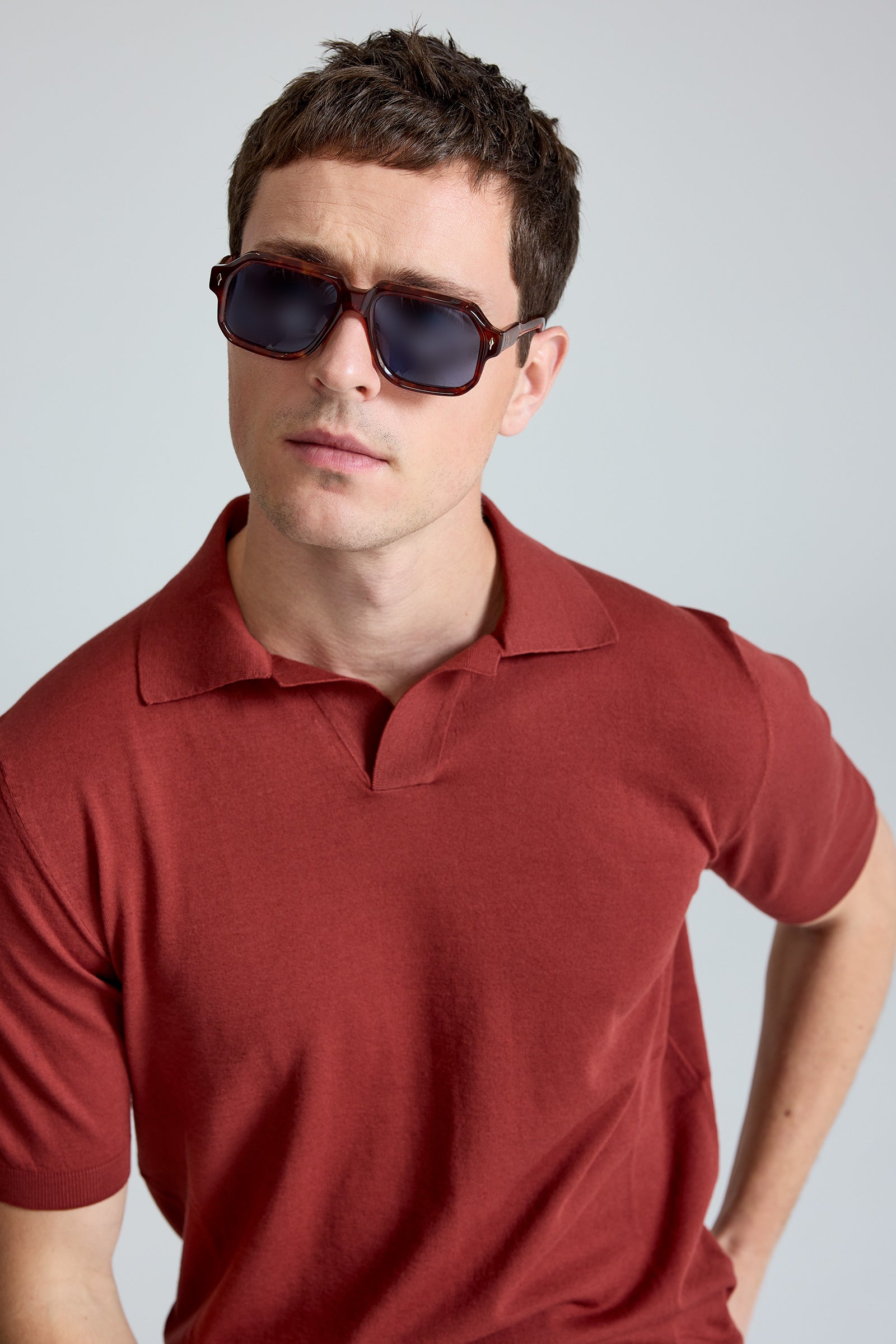 Bordo Doriani Polo Yaka Pamuk Triko
