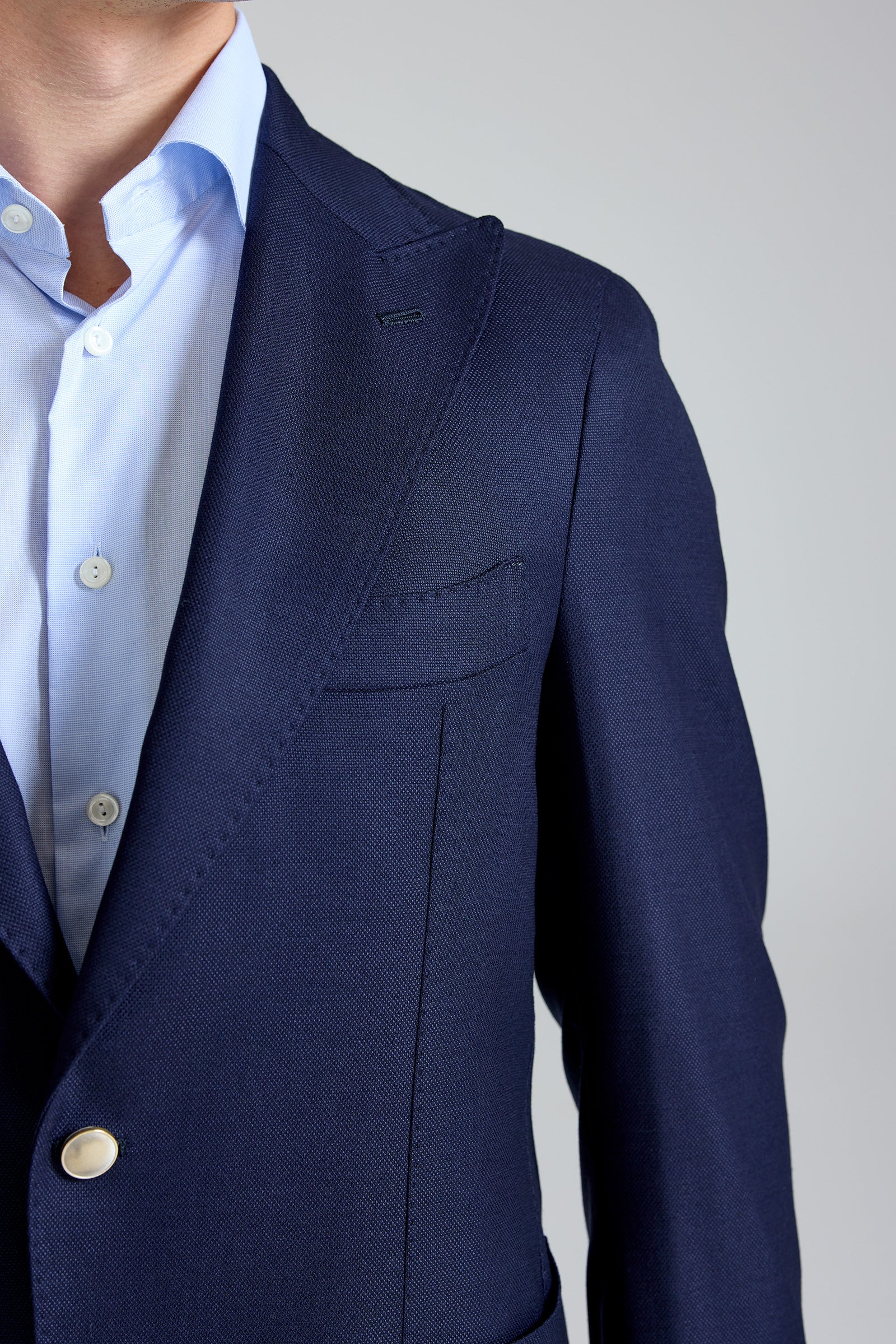 Lacivert Gabo Napoli Yün Blazer Ceket