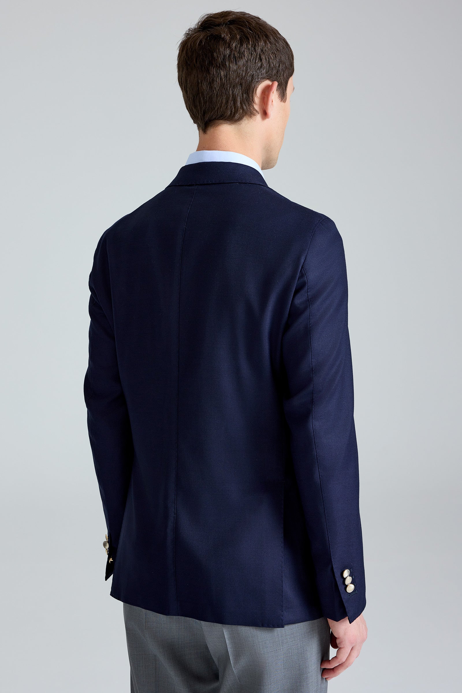 Lacivert Gabo Napoli Yün Blazer Ceket