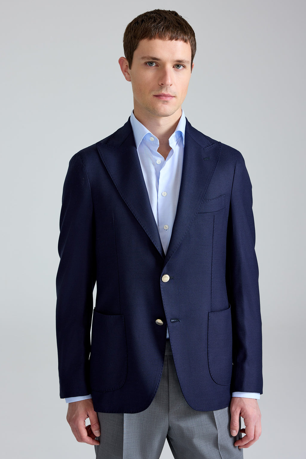 Lacivert Gabo Napoli Yün Blazer Ceket