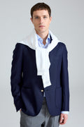 Lacivert Gabo Napoli Yün Blazer Ceket