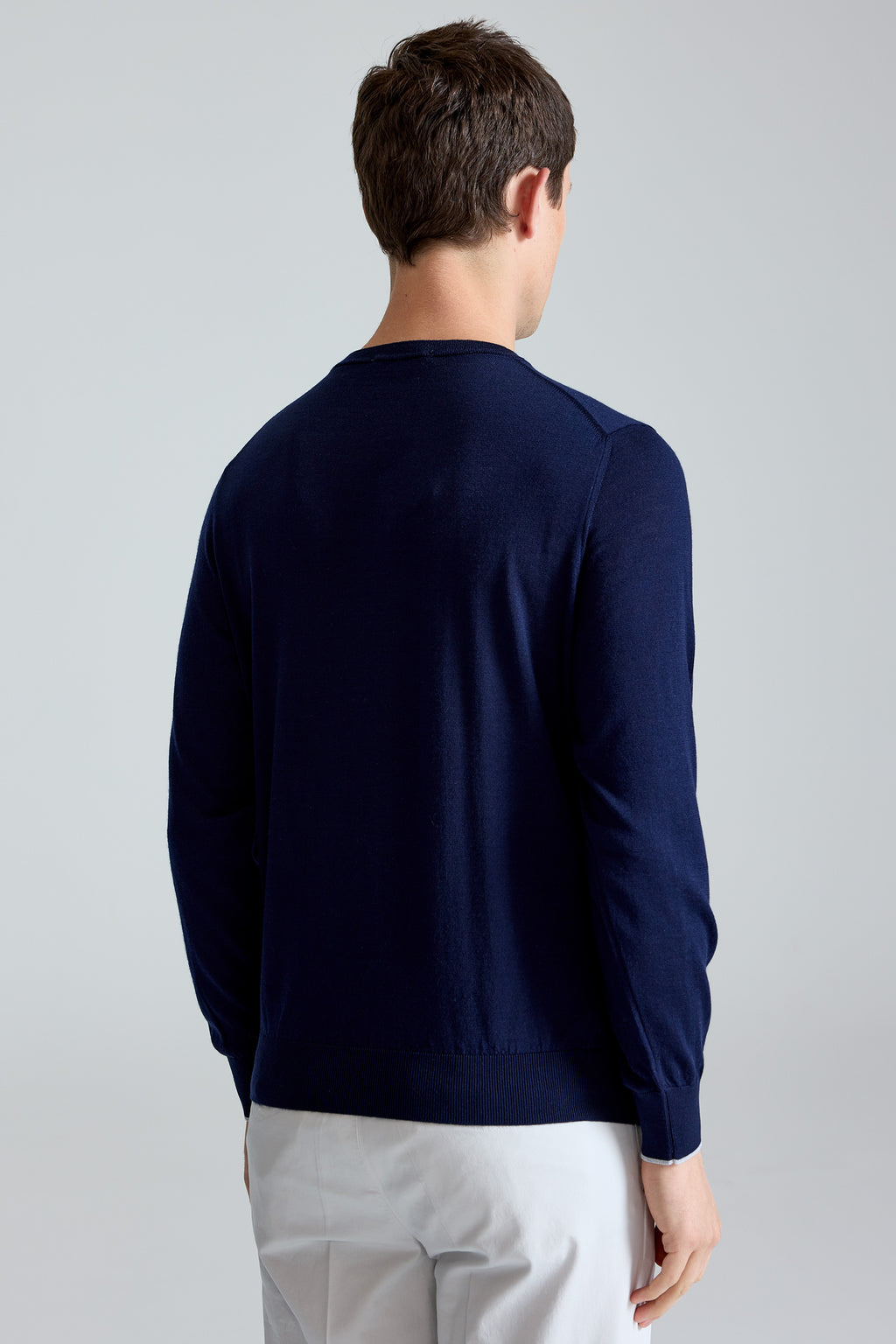 Lacivert Doriani Yün İpek Kaşmir Sweater