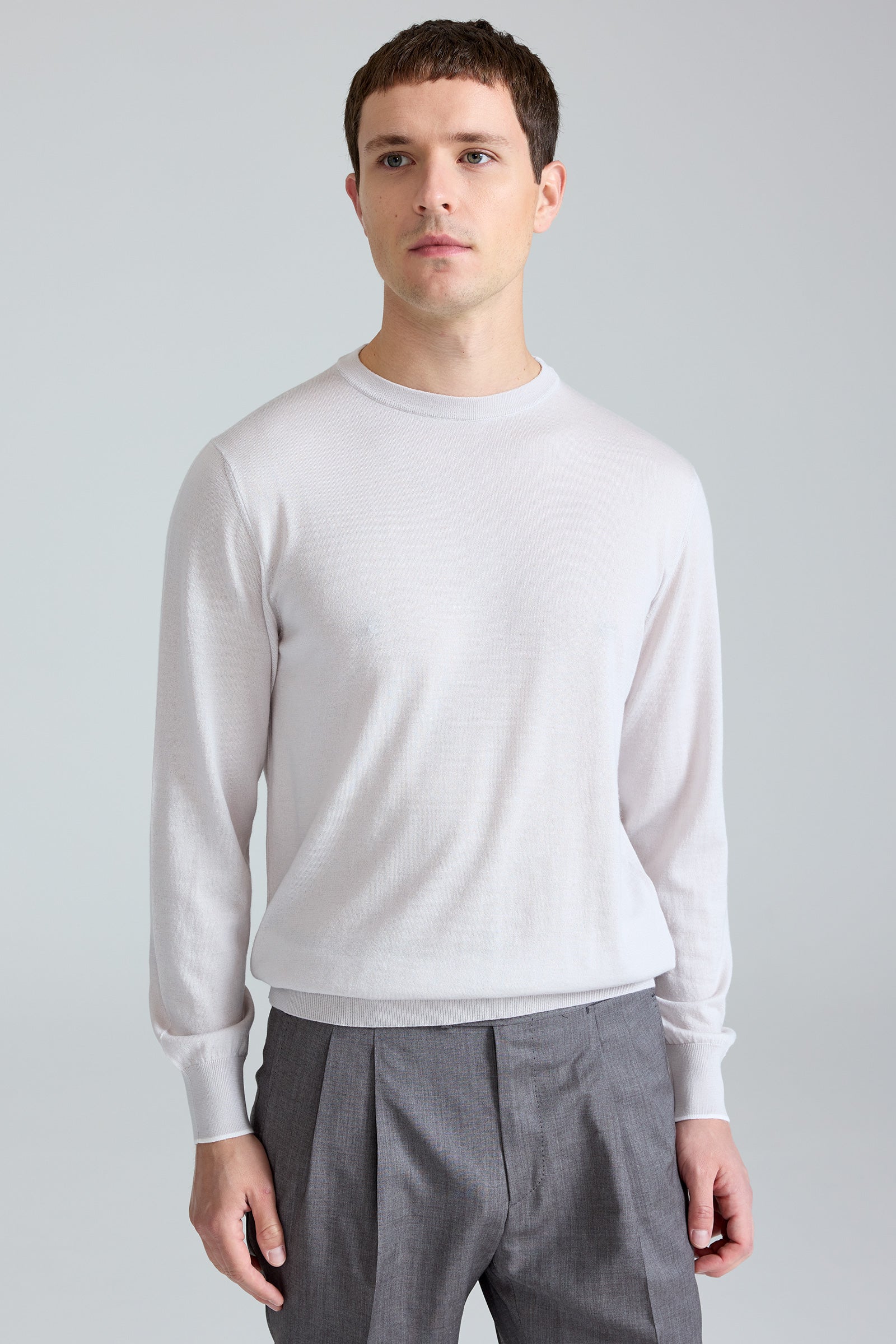 Bej Doriani Yün İpek Kaşmir Sweater