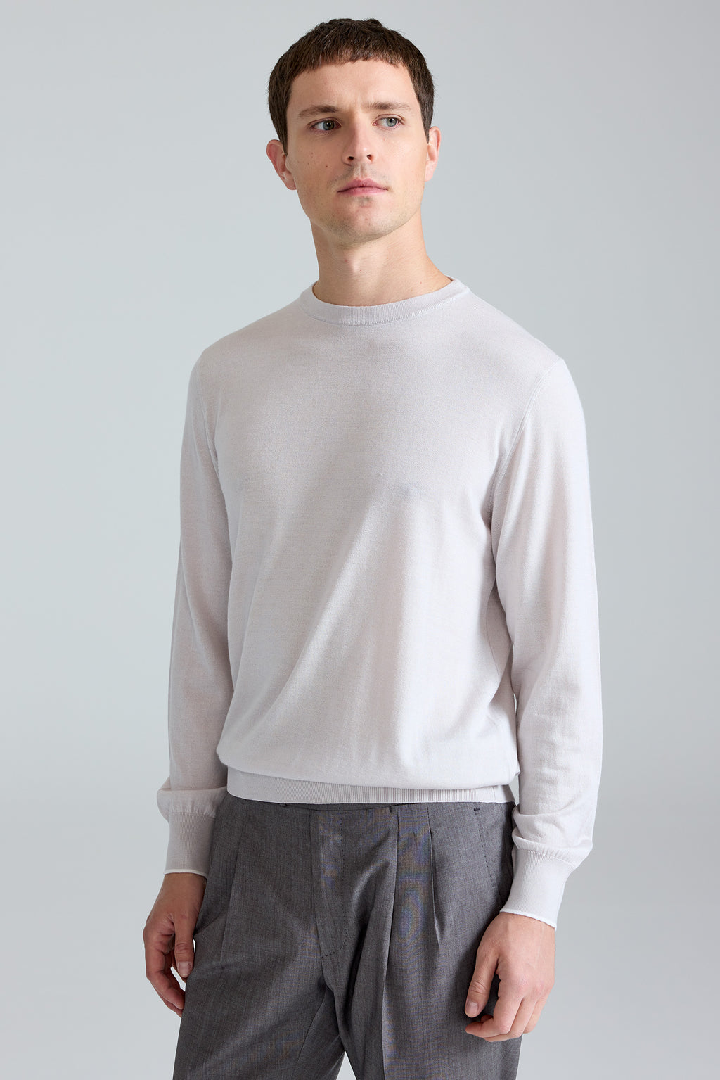 Bej Doriani Yün İpek Kaşmir Sweater