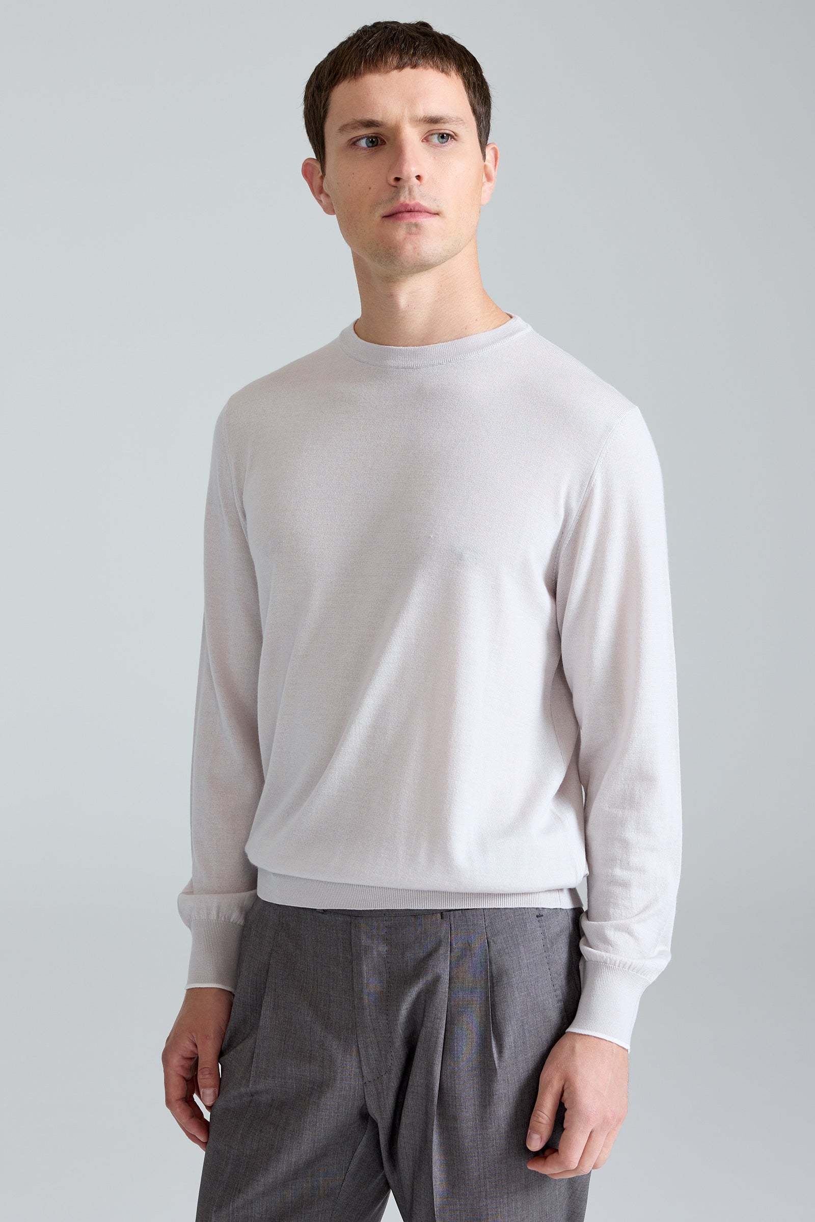 Bej Doriani Yün İpek Kaşmir Sweater