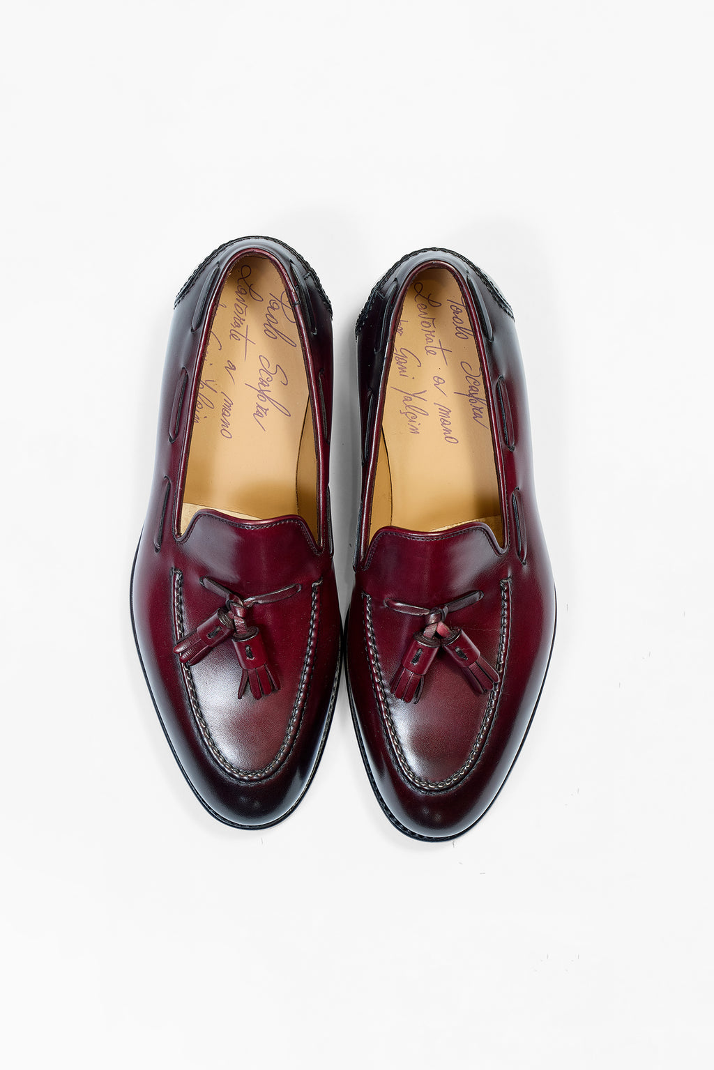 Bordo Püsküllü Goodyear Deri Loafer