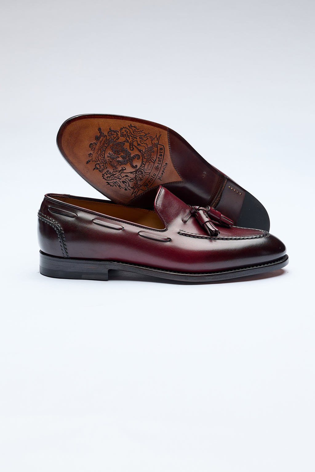 Bordo Püsküllü Goodyear Deri Loafer