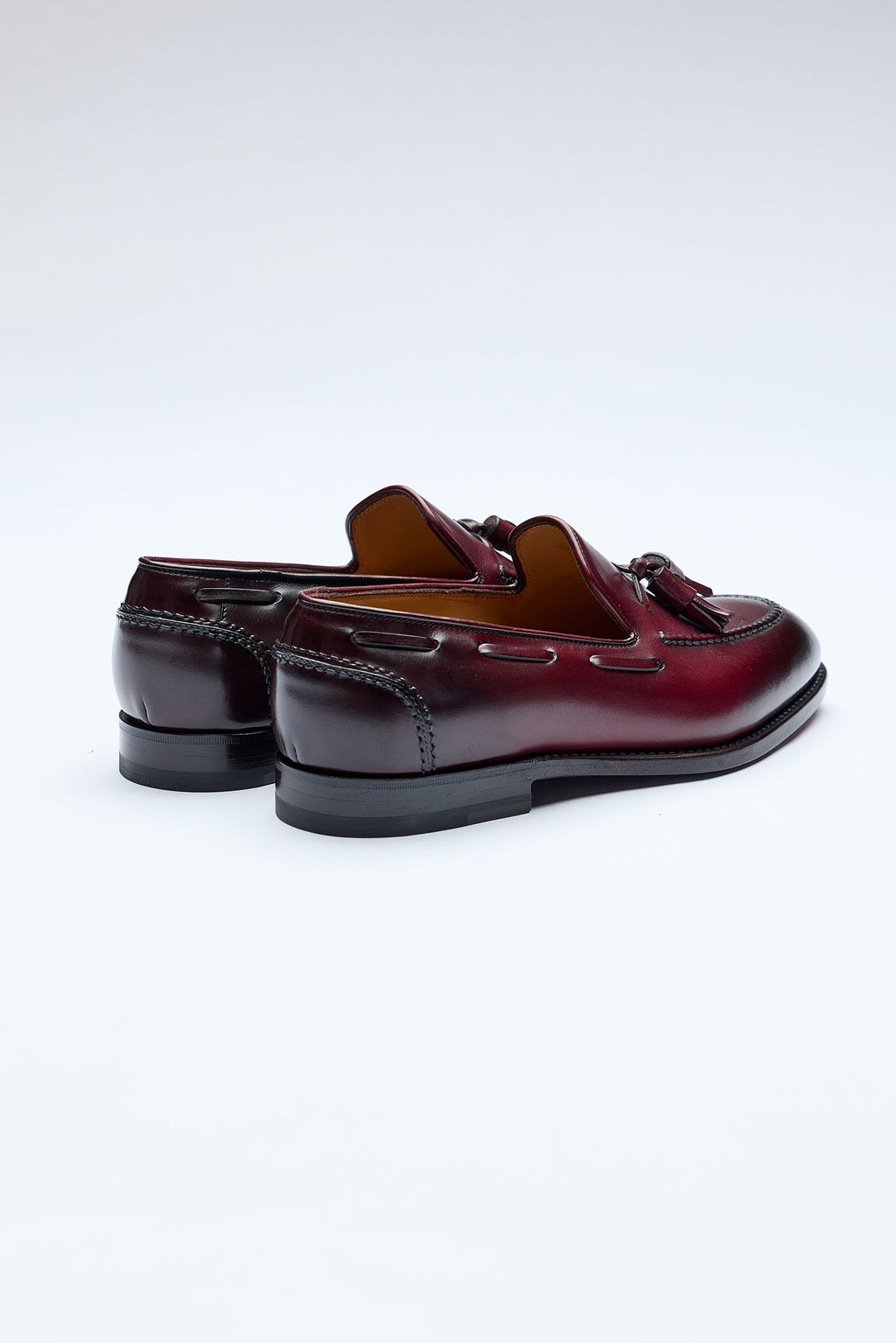 Bordo Püsküllü Goodyear Deri Loafer