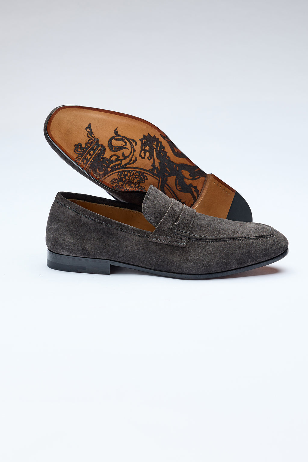 Antrasit Gri Reverse Süet Mokasen