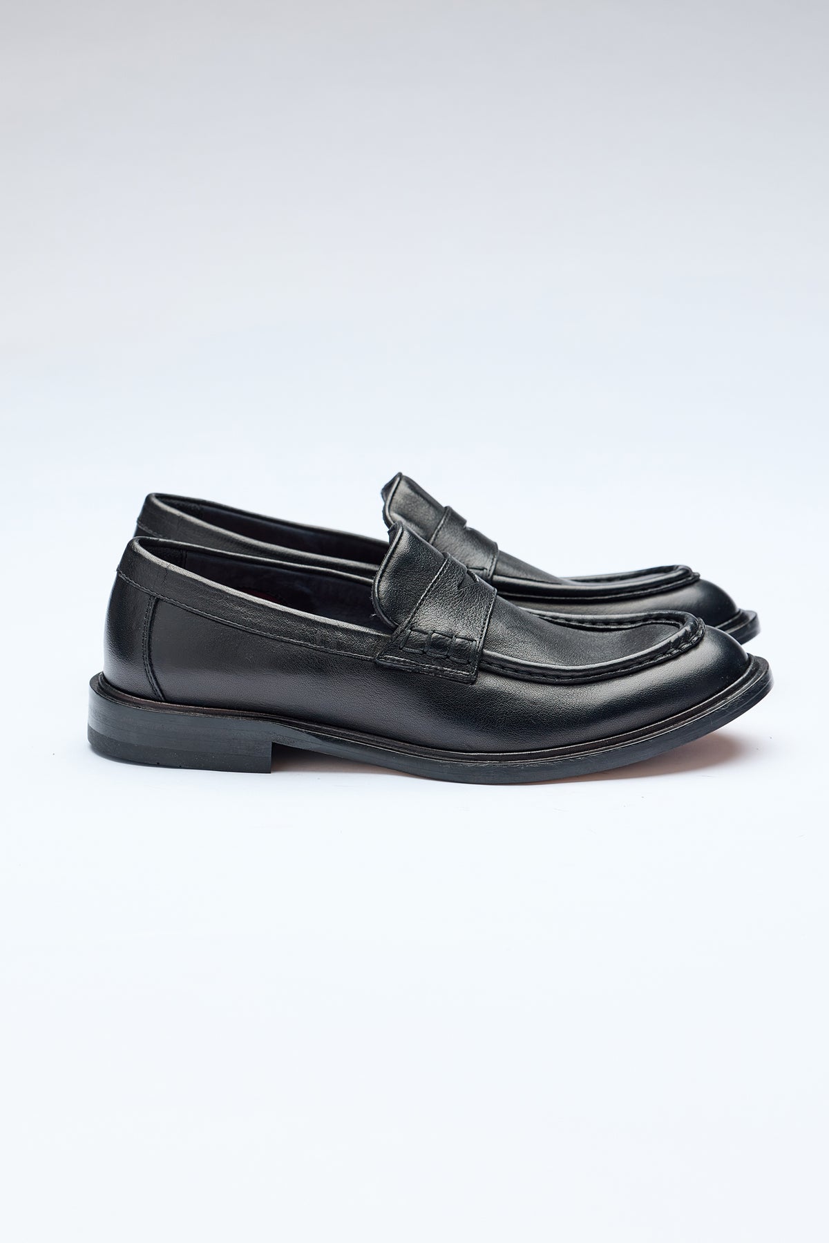 Siyah Deri Loafer