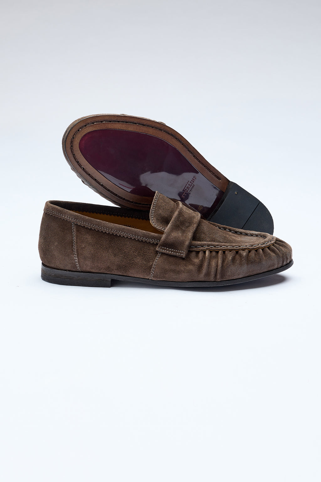 Kahverengi Pileli Süet Ayakkabı