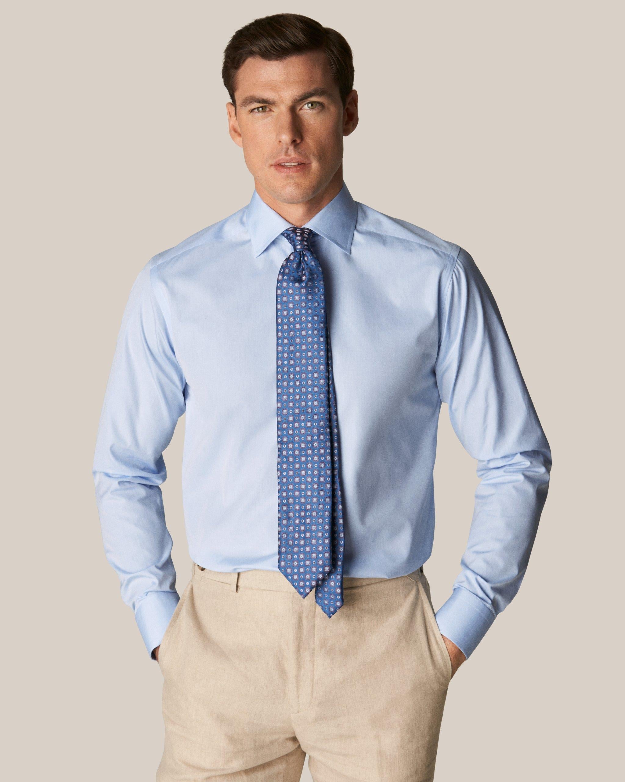 Açık Mavi Comfort Poplin Gömlek - Image 5