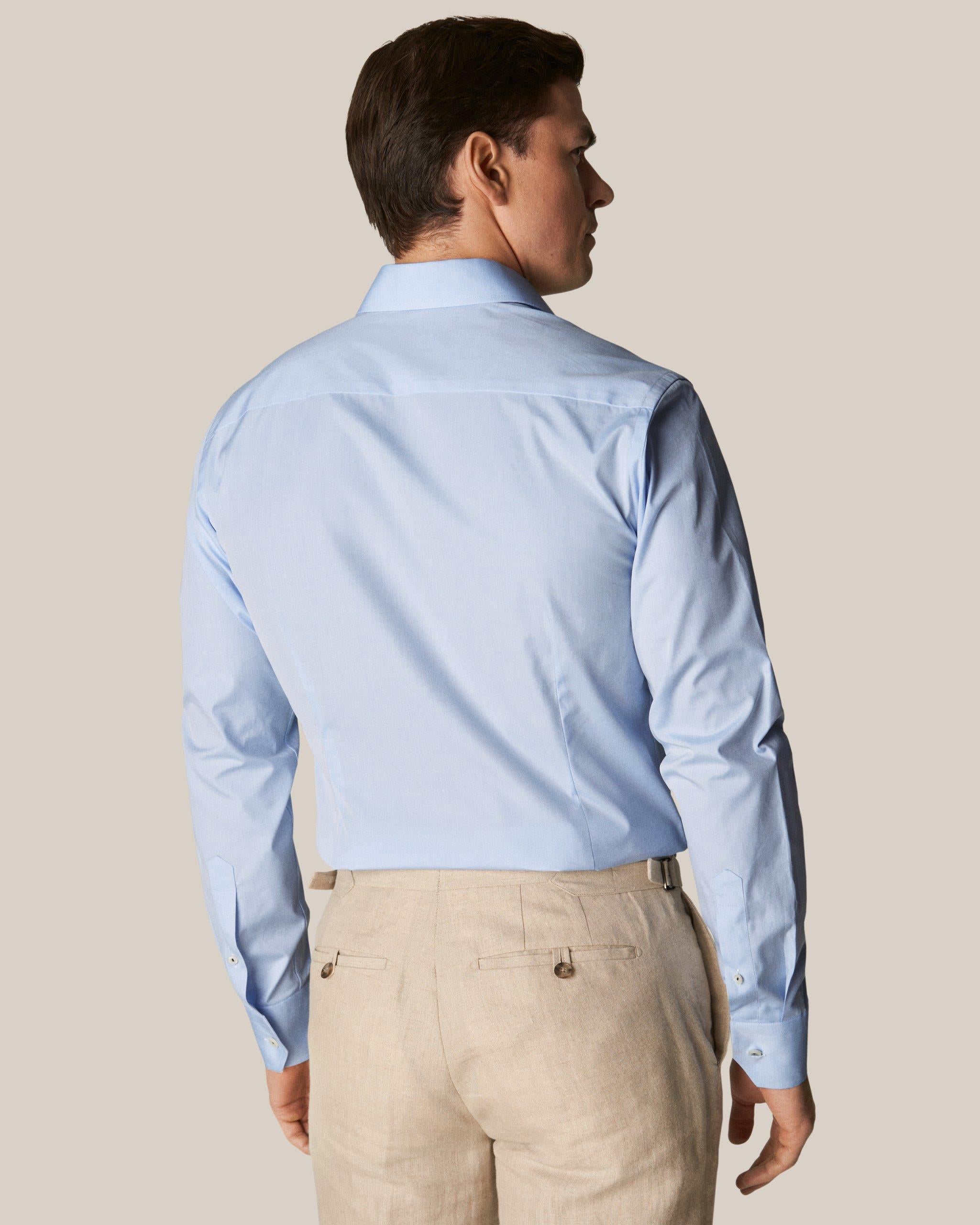 Açık Mavi Comfort Poplin Gömlek - 6