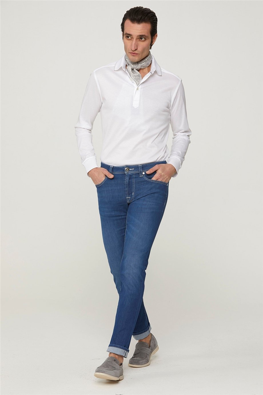 Açık Mavi Michelangelo Slim Denim Pantolon - Image 2