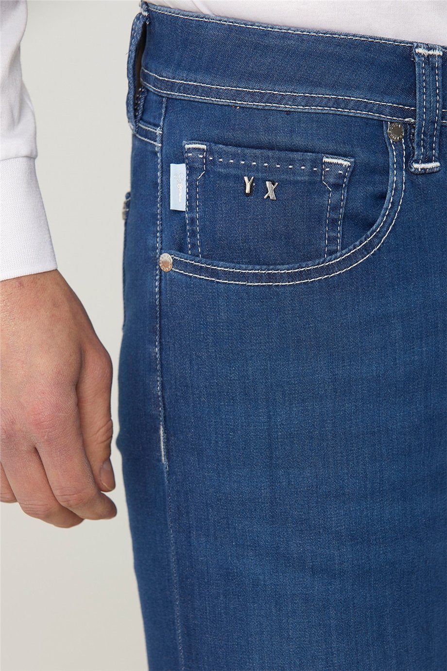 Açık Mavi Michelangelo Slim Denim Pantolon - Image 5