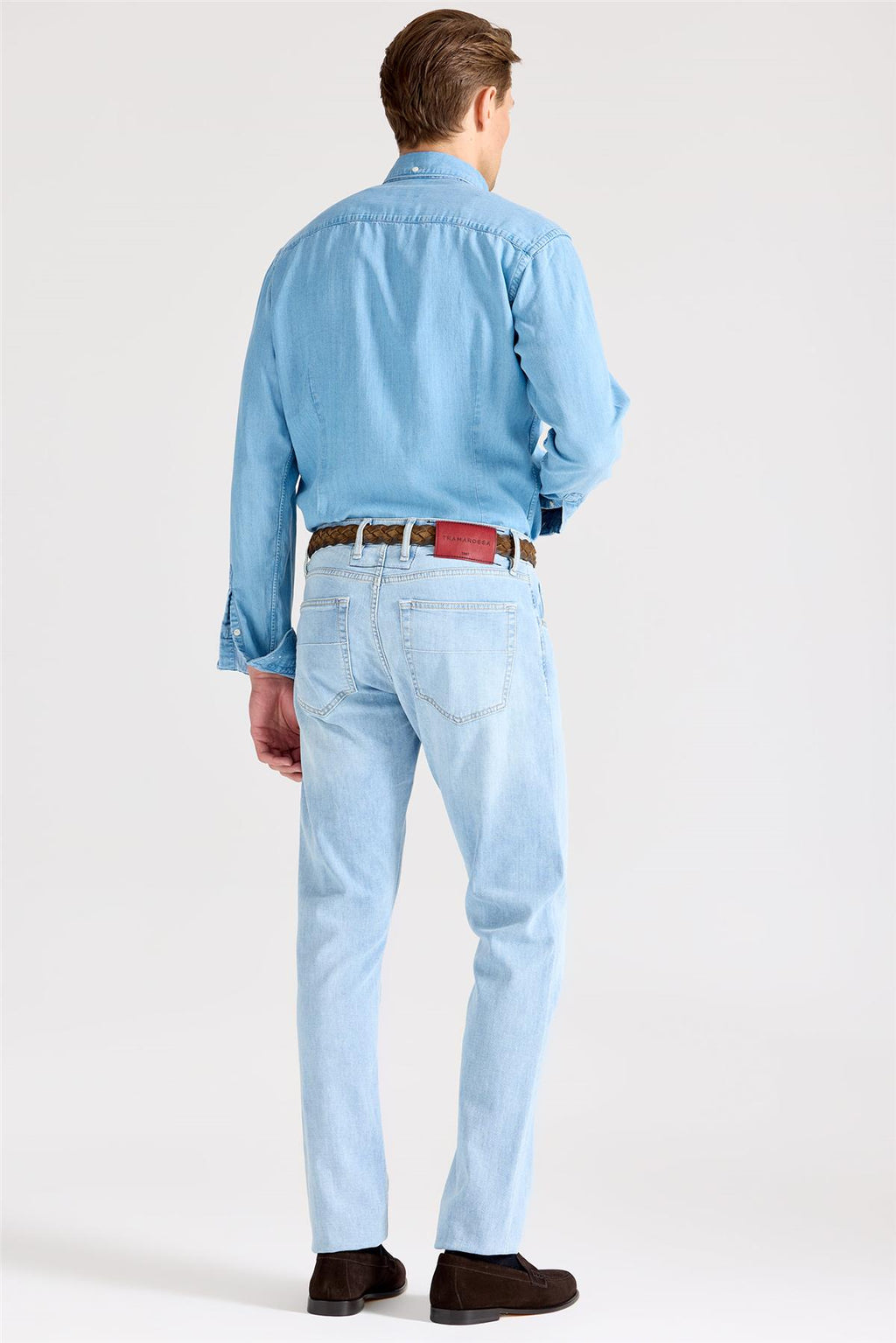Açık Mavi Pamuk Denim Pantolon - 4