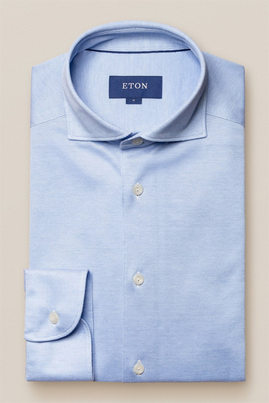 Açık Mavi Contemporary Pique Gömlek - Image 5