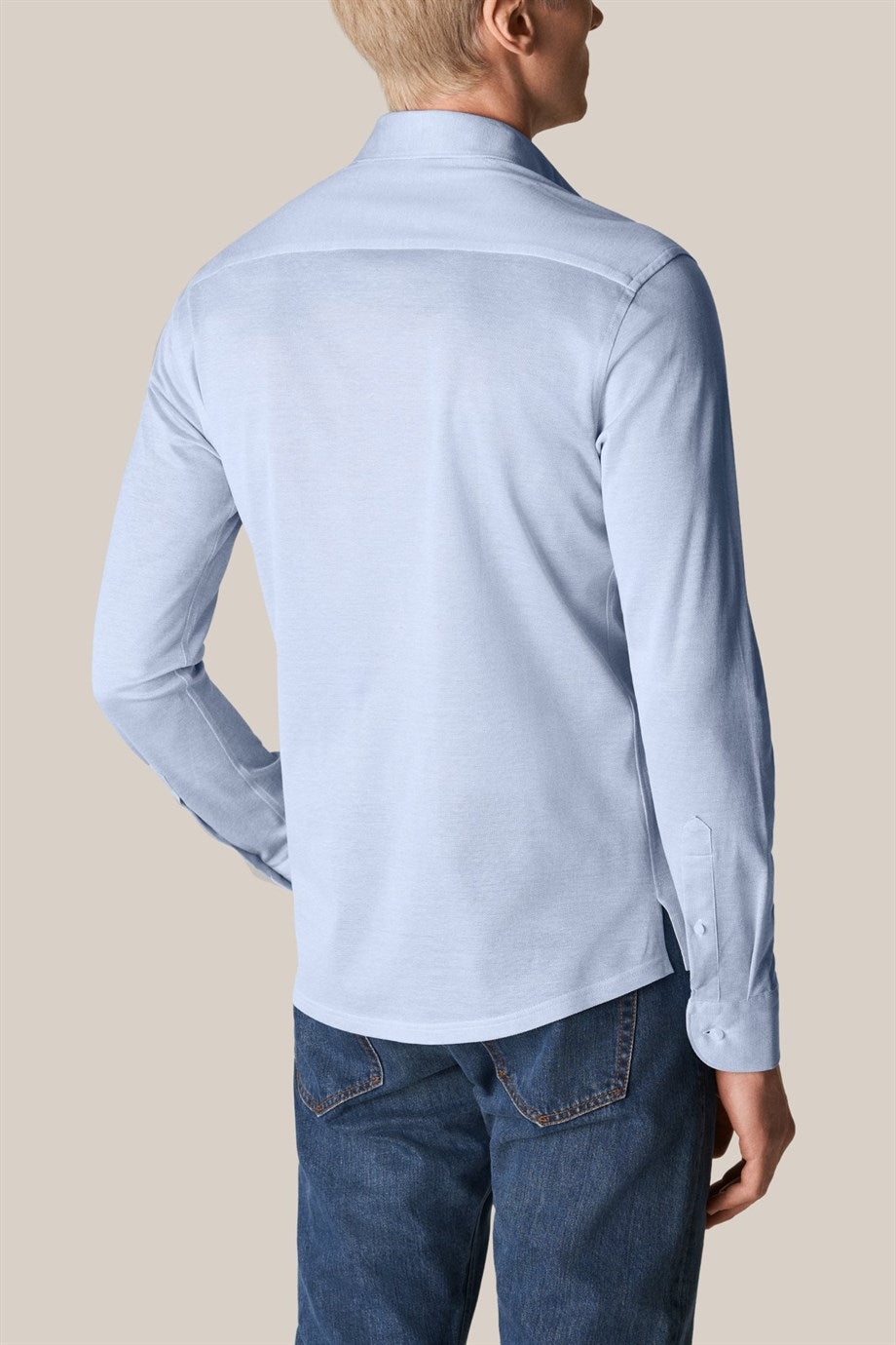Açık Mavi Contemporary Pique Gömlek - Image 2
