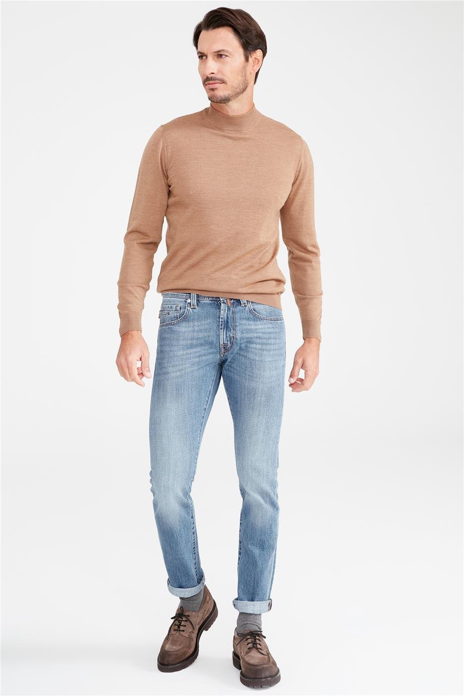 Açık Mavi Vintage Denim Pantolon - Image 2