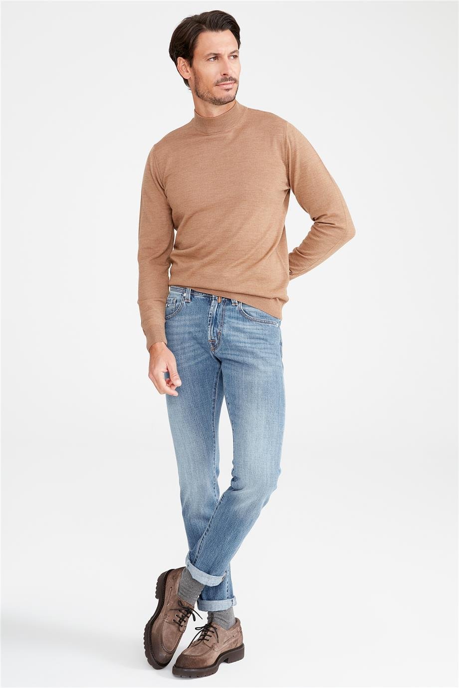 Açık Mavi Vintage Denim Pantolon - Image 3