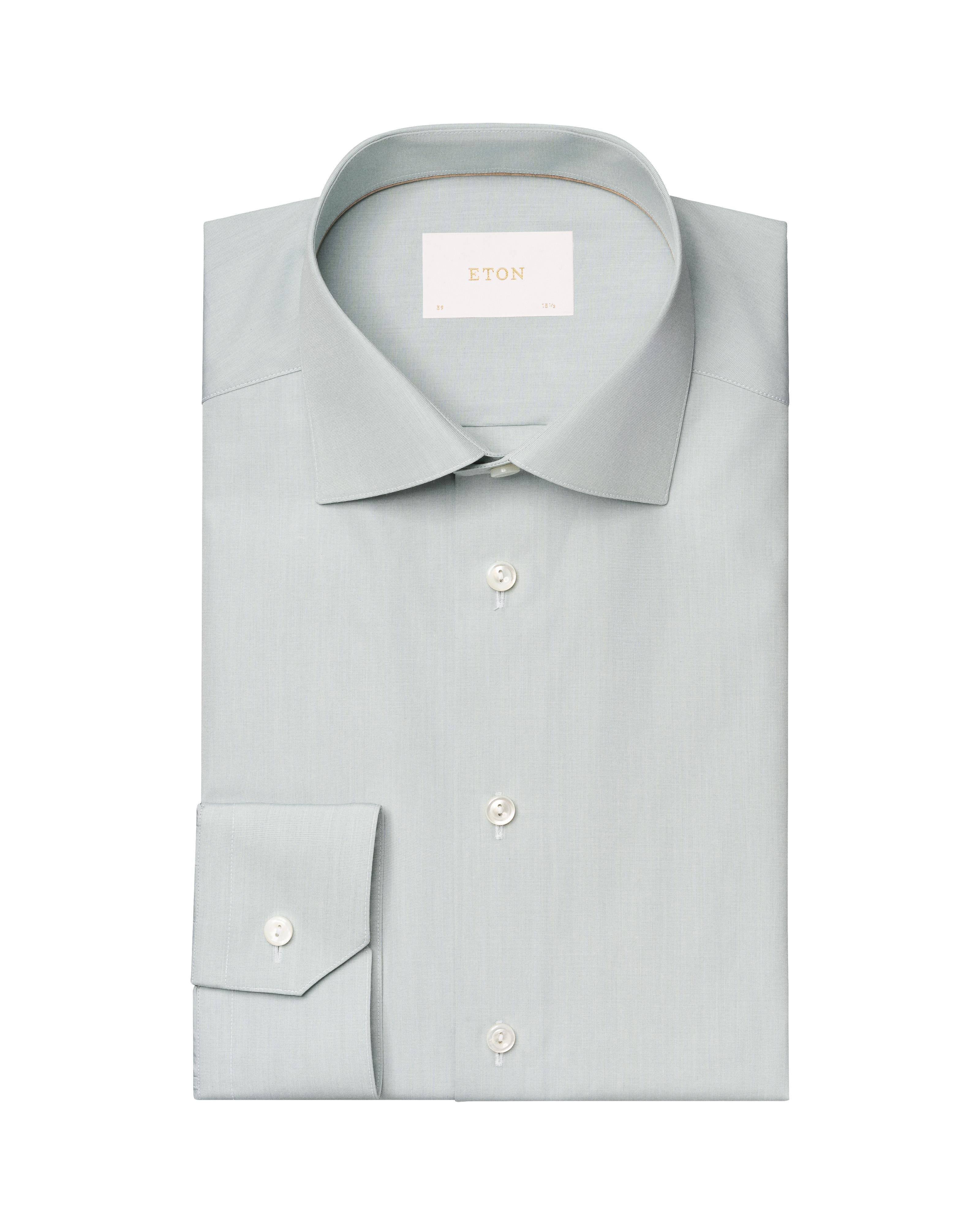 Açık Yeşil Contemporary Elevated Poplin Gömlek - 7