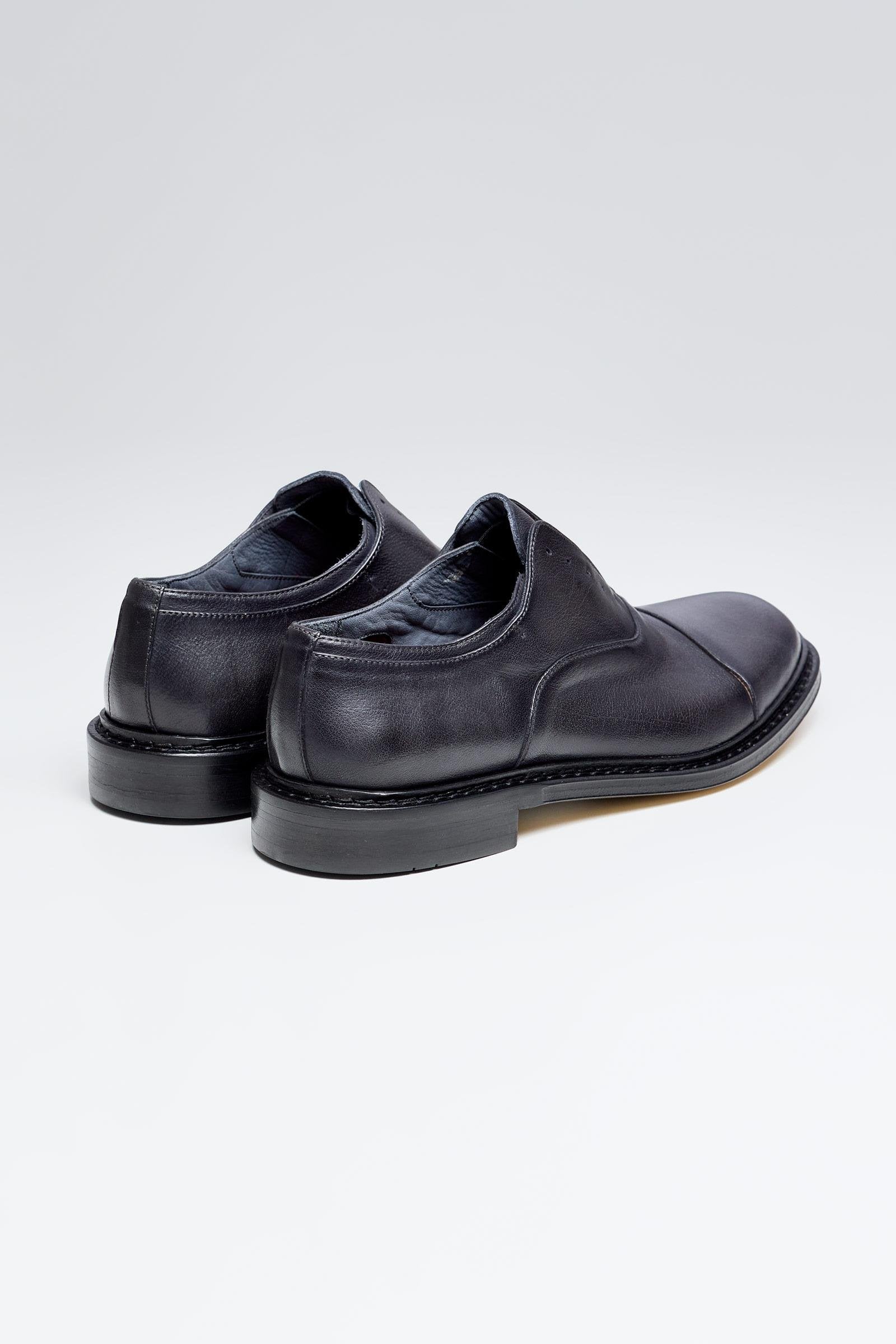 Antrasit Gri Deri Ayakkabı - Image 4