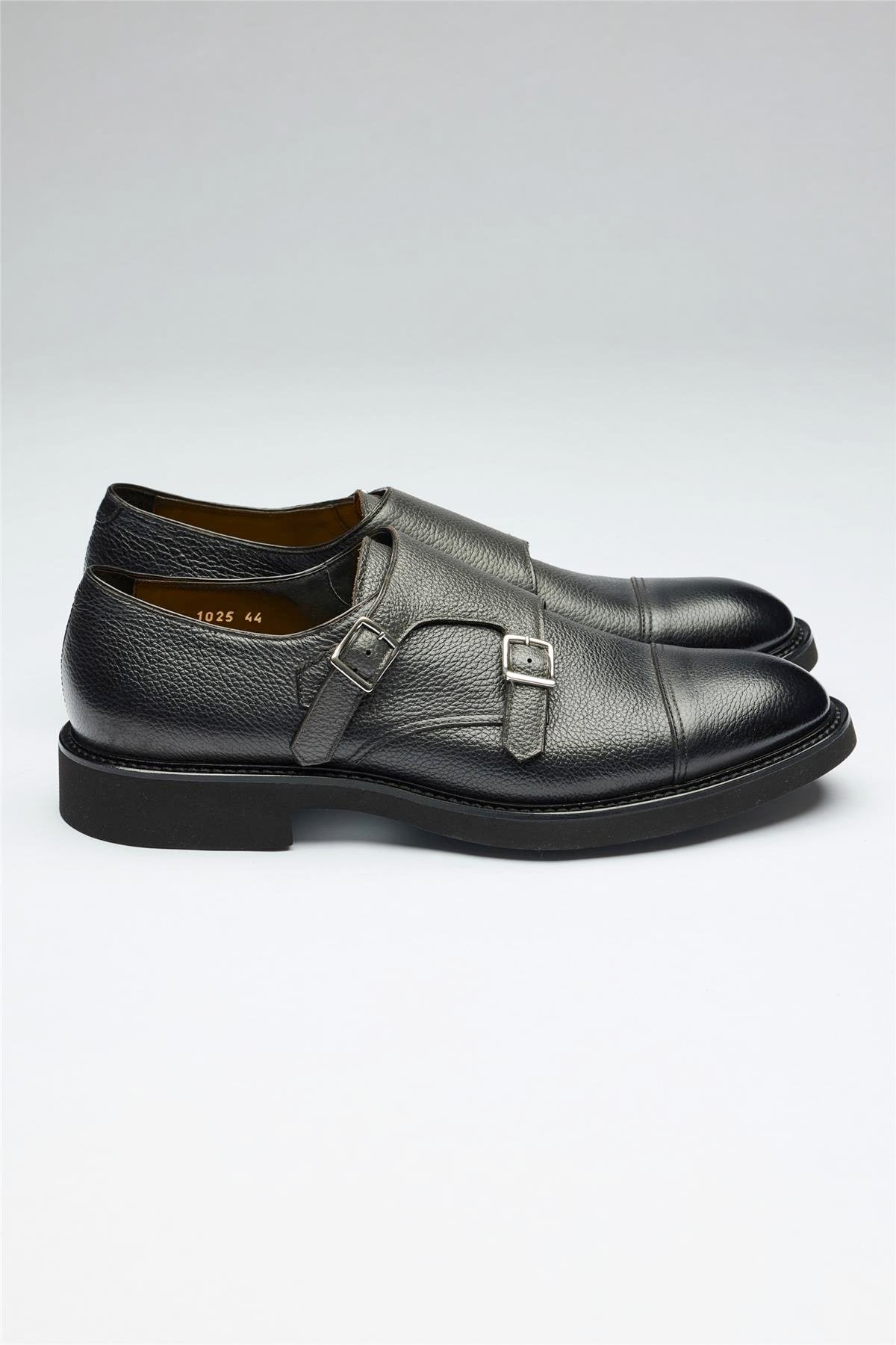 Antrasit Gri Tokalı Deri Ayakkabı - Image 1