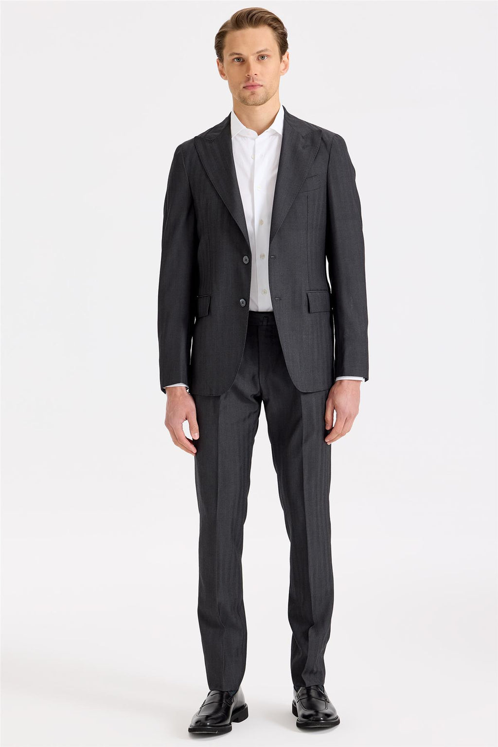 Antrasit Gri Yün Takım Elbise