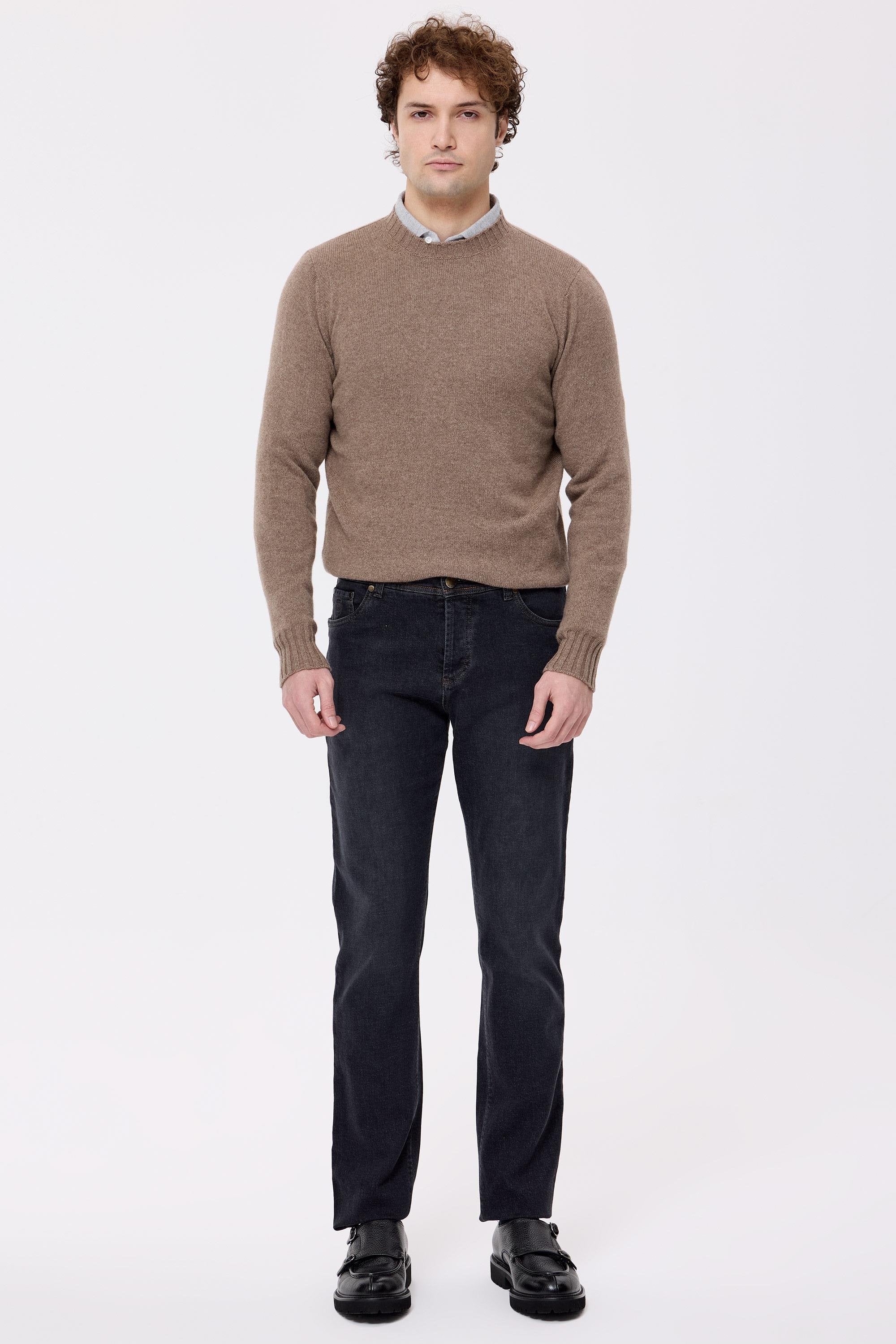 Antrasit Kaşmirli Denim Pantolon - Image 1