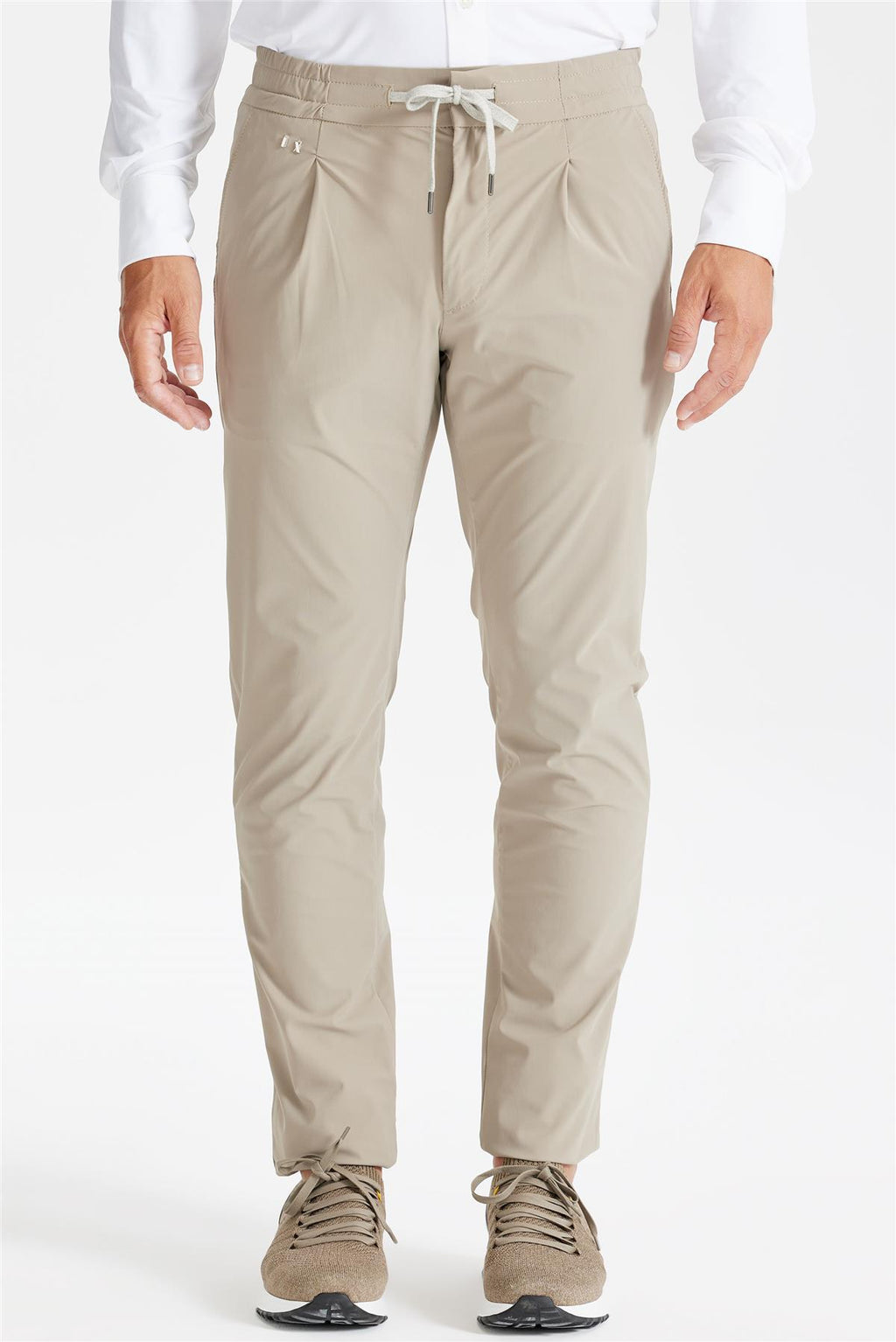 Bej Beli Kordonlu Teknik Pantolon - 7