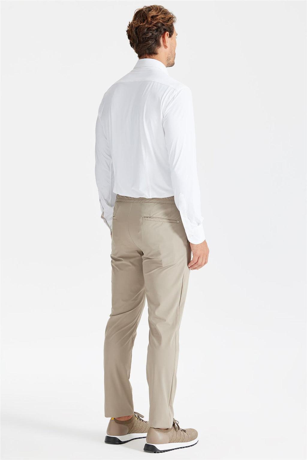 Bej Beli Kordonlu Teknik Pantolon - 9