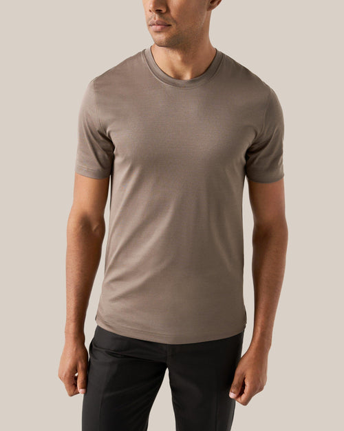 Bej Filo Di Scozia Pamuk T-Shirt - Image 1
