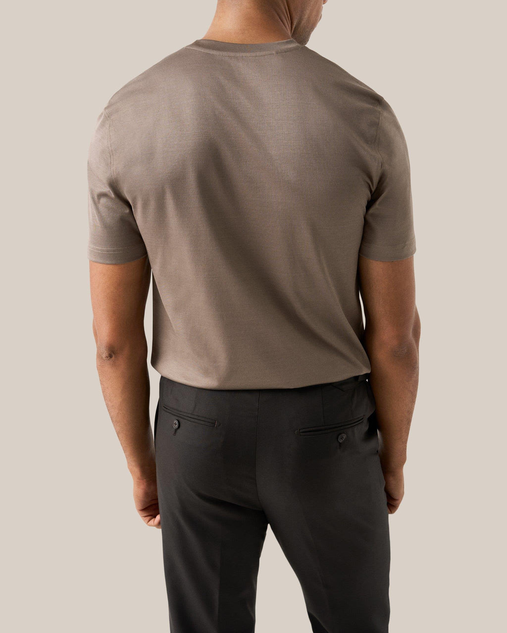 Bej Filo Di Scozia Pamuk T-Shirt - Image 2