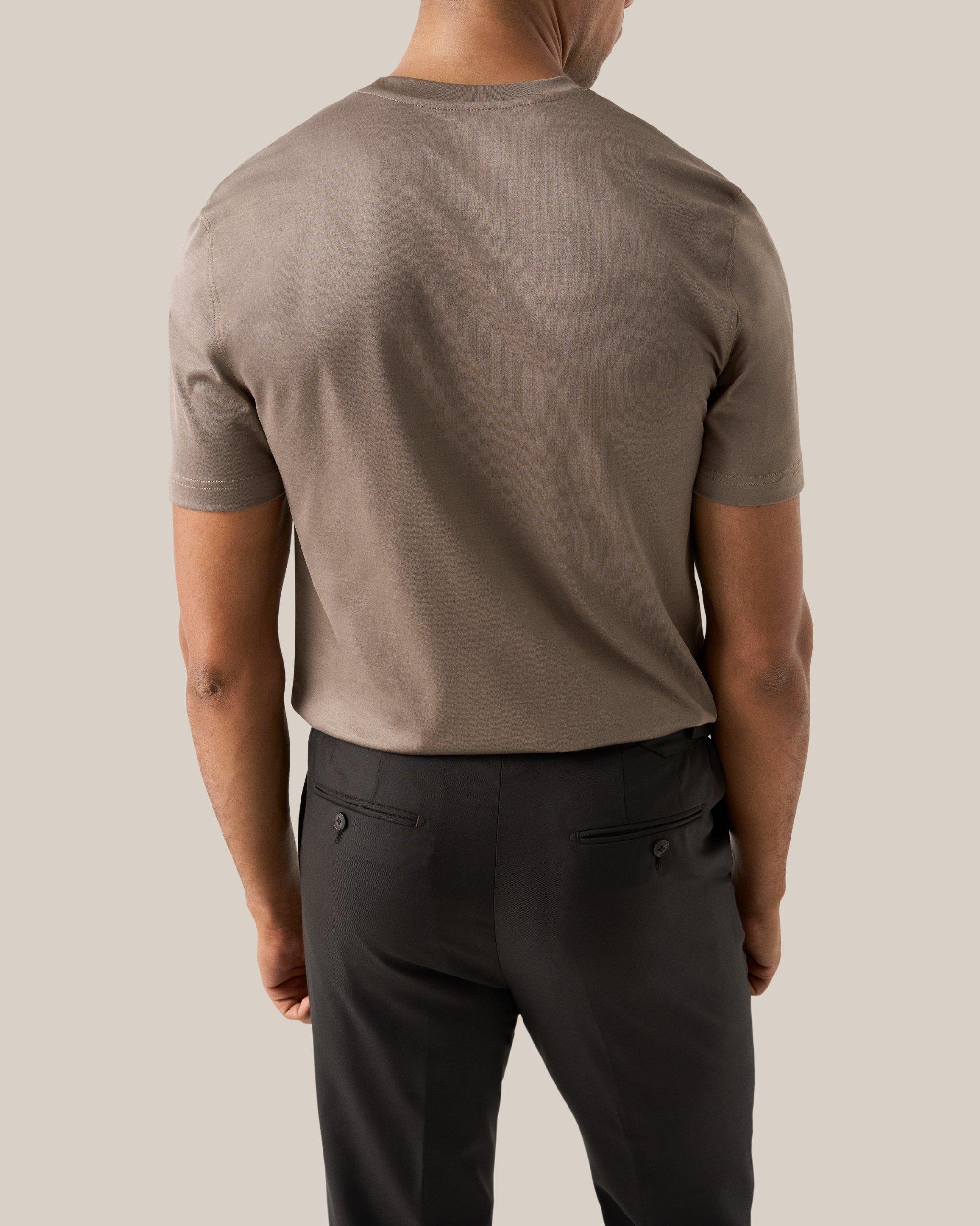 Bej Filo Di Scozia Pamuk T-Shirt - Image 2