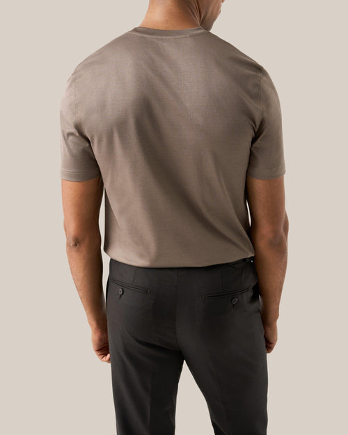 Bej Filo Di Scozia Pamuk T-Shirt - Image 2