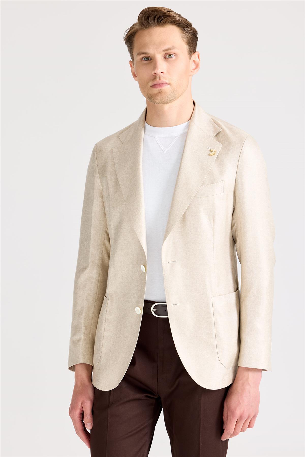 Bej İpek Ceket - Image 3