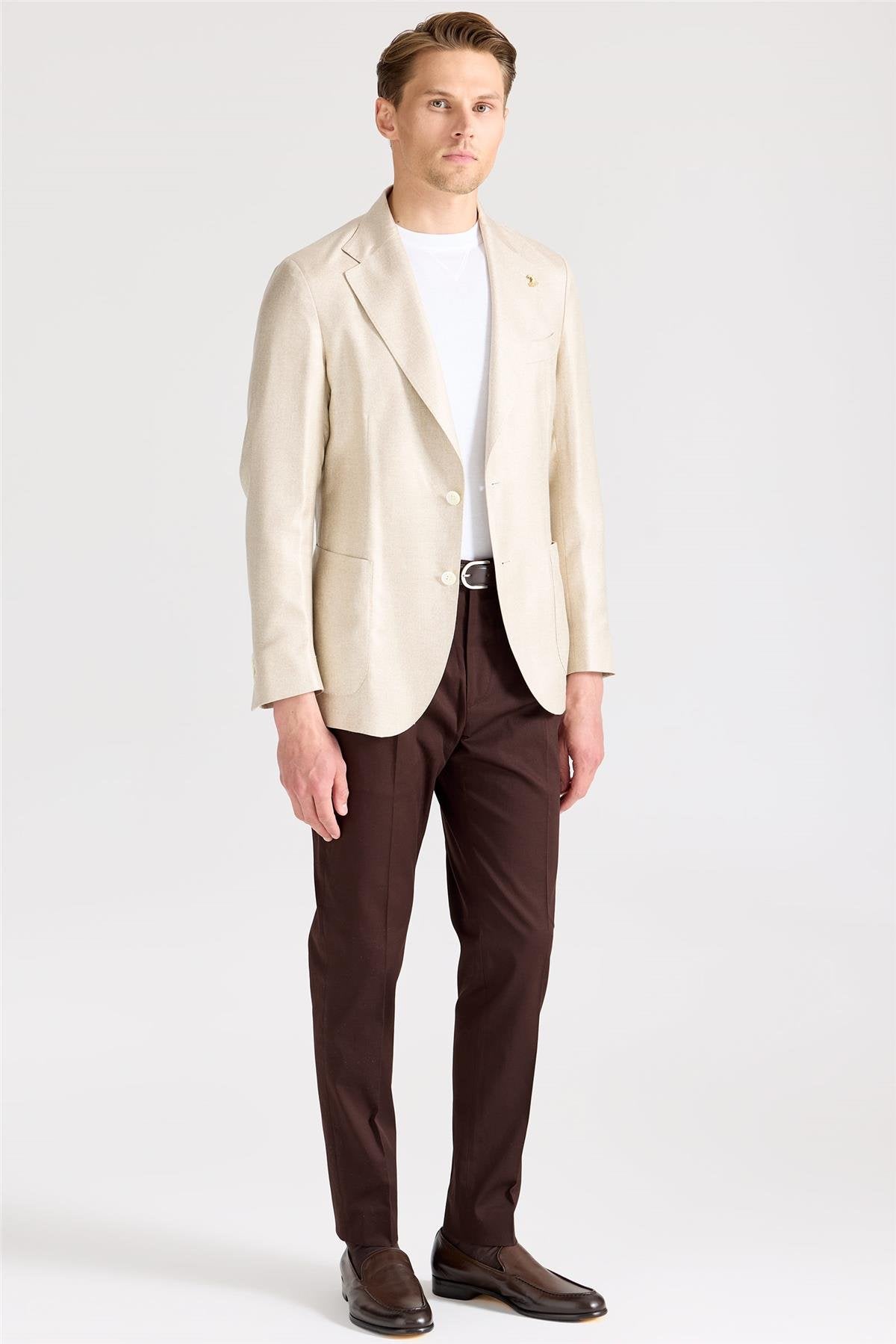 Bej İpek Ceket - Image 4