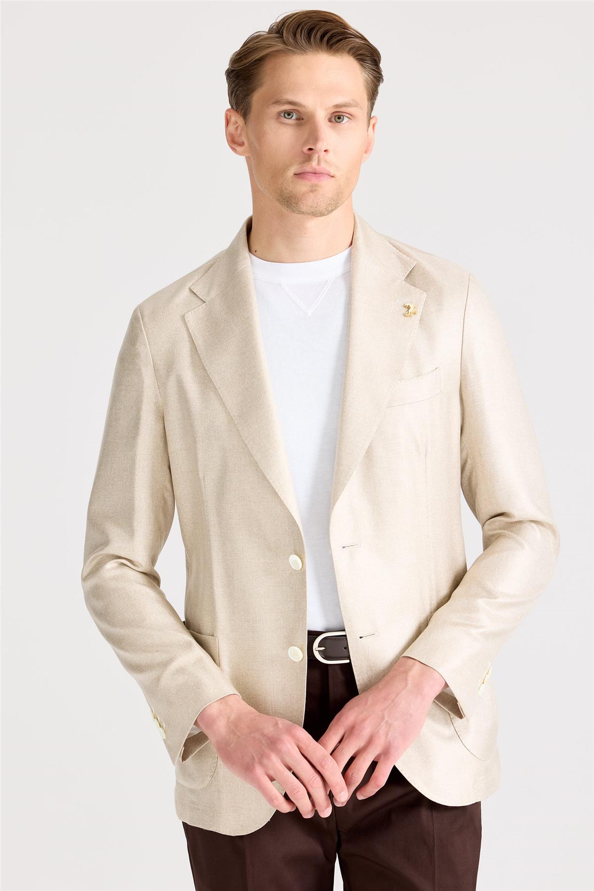 Bej İpek Ceket - Image 2