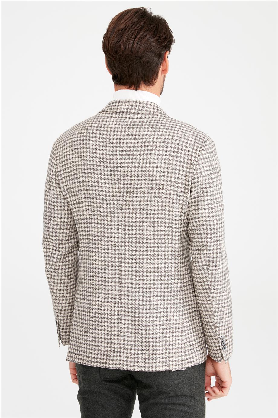 Bej Kahve Yün Kaşmir Ceket - 4