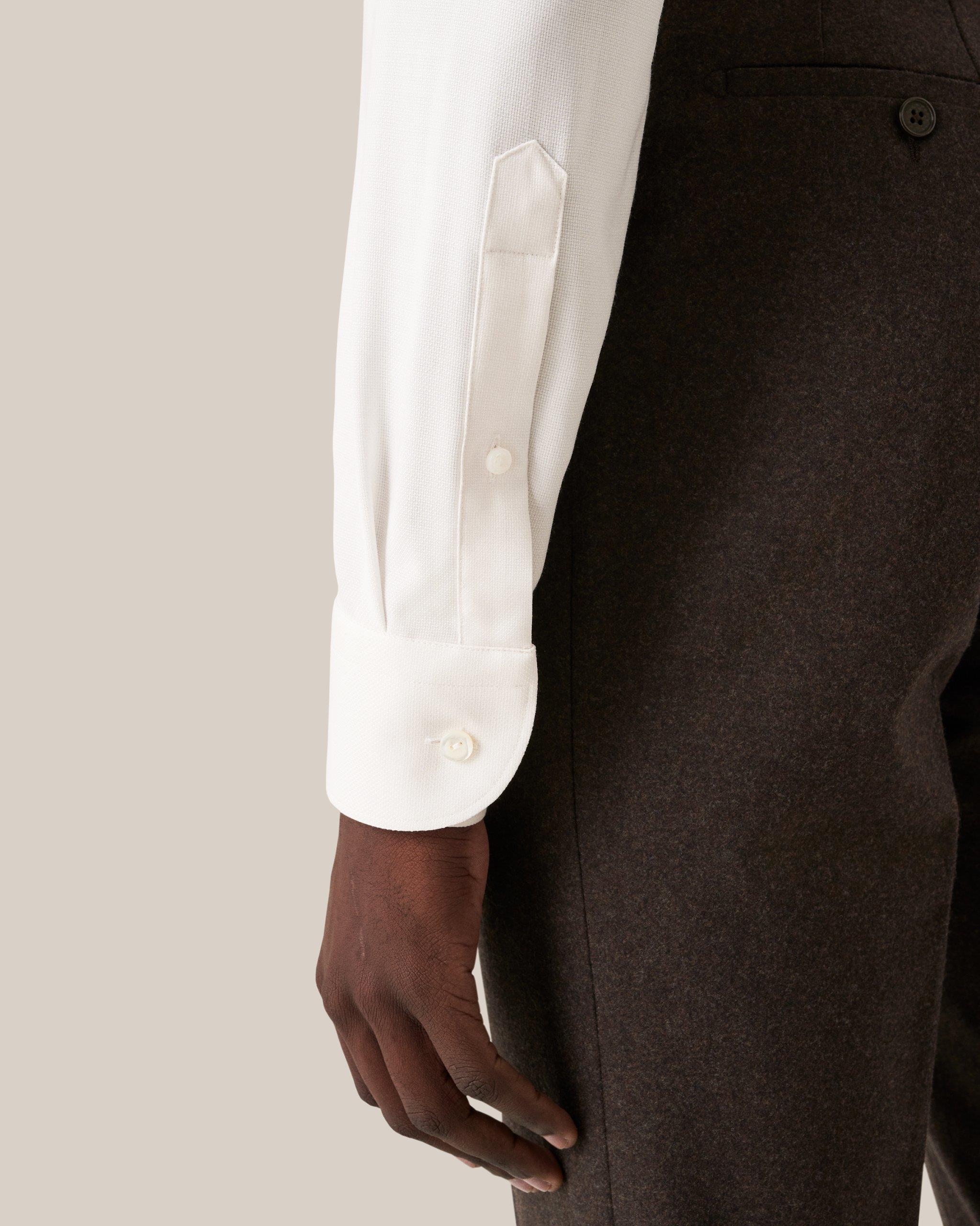 Bej Oxford Merino Yün Gömlek - Image 4