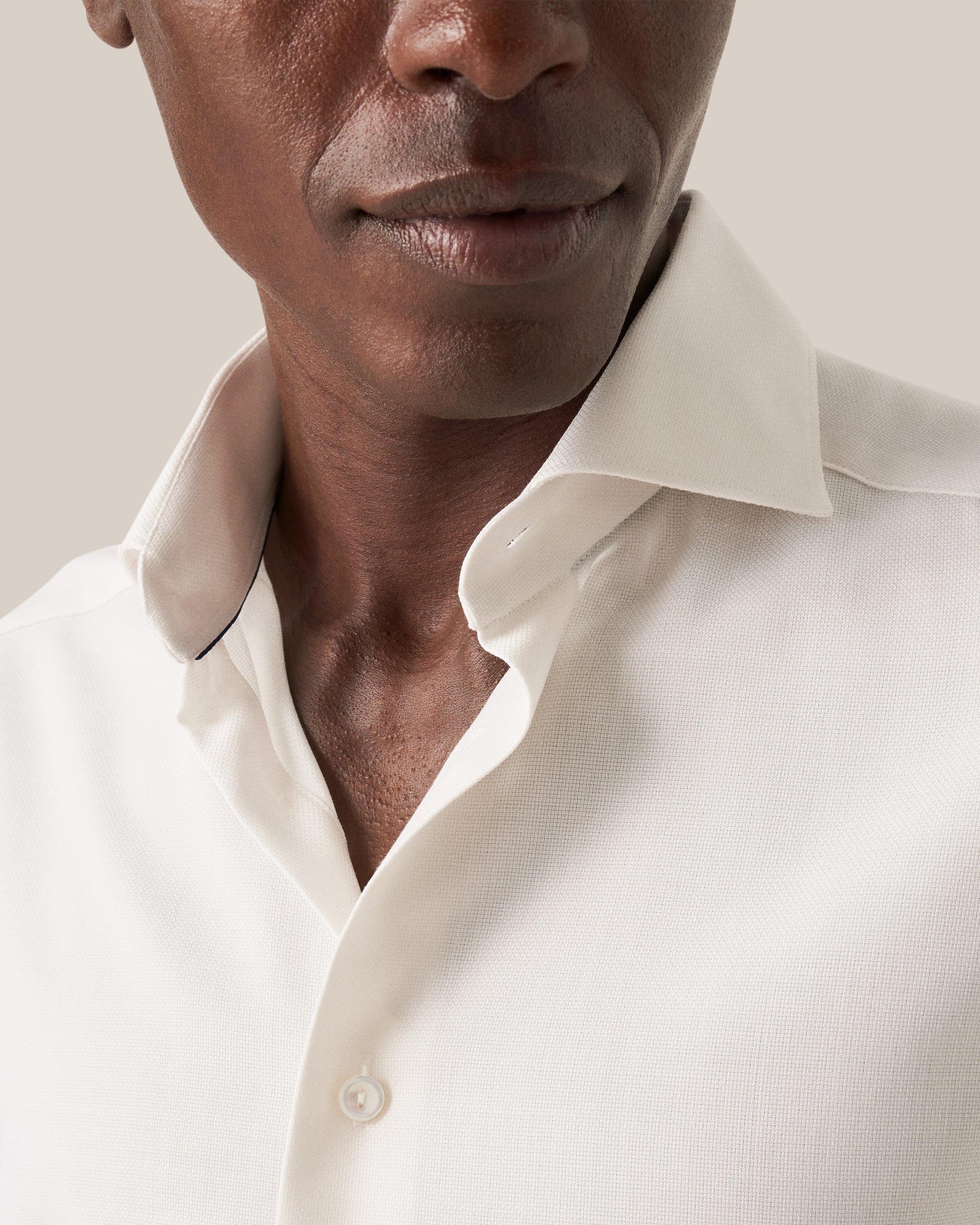 Bej Oxford Merino Yün Gömlek - Image 3