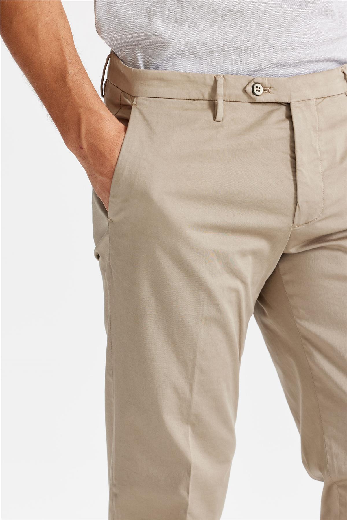 Bej Pamuk Chino Pantolon