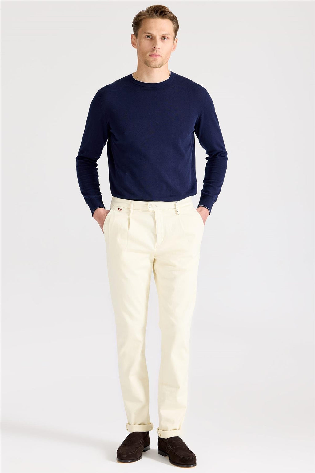 Bej Pamuk Chino Pantolon - Image 1
