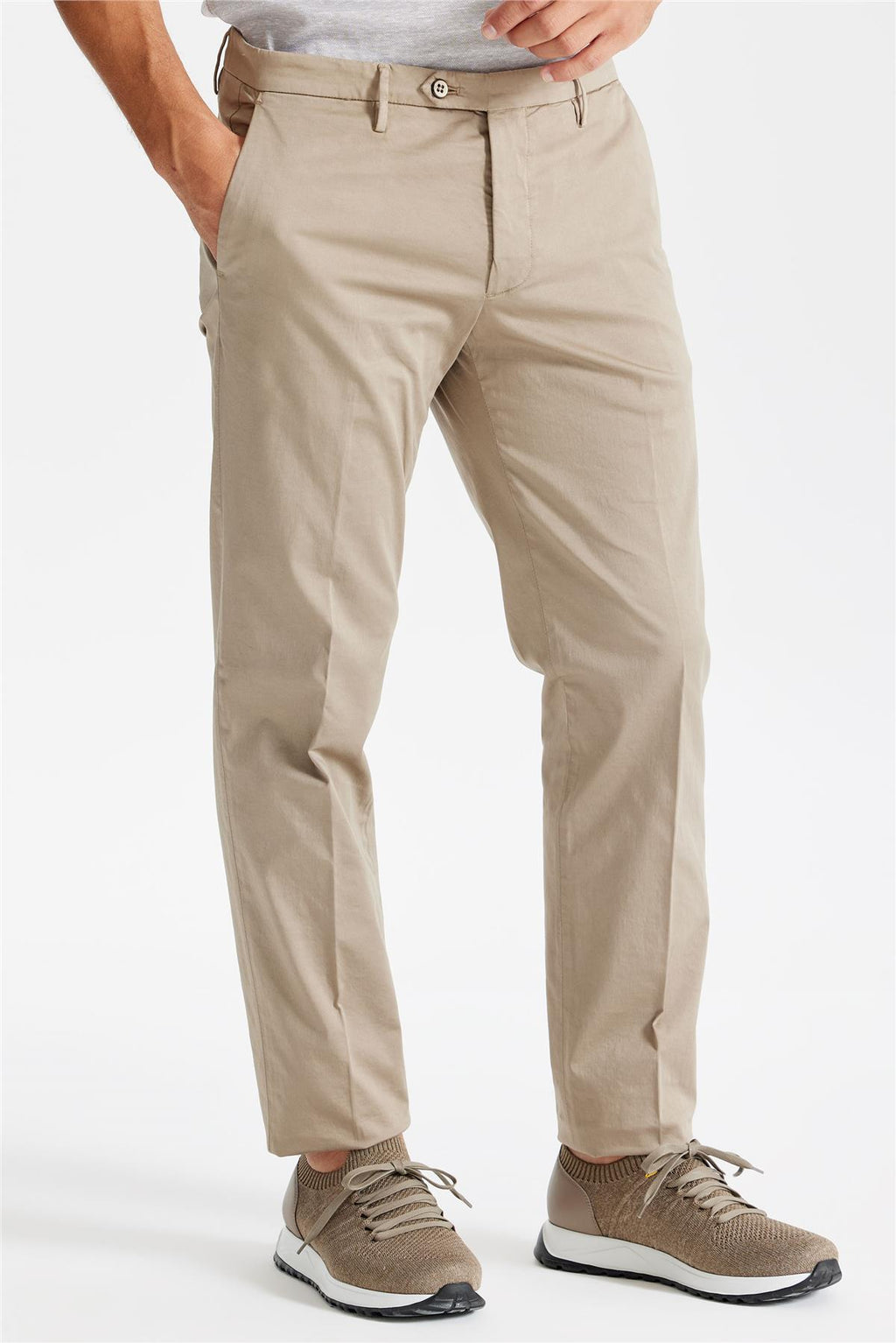 Bej Pamuk Chino Pantolon