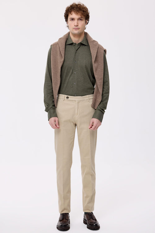 Bej Pamuk Kaşmir Chino Pantolon - Image 1