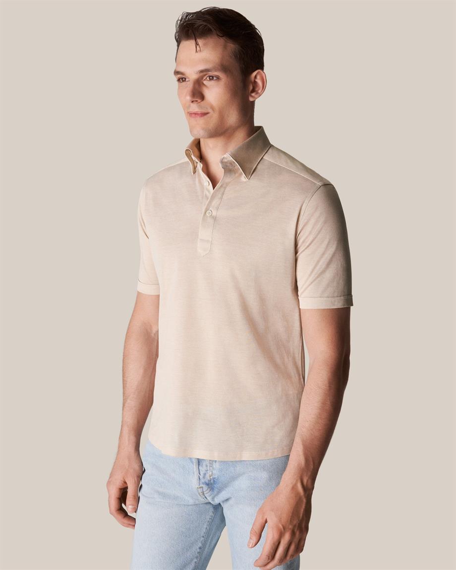 Bej Pike Kumaş Polo Gömlek - Image 2